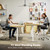 SUPERJARE Drafting Chair with Backrest, Adjustable Foot Rest Rolling Stool