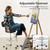 SUPERJARE Drafting Chair with Backrest, Adjustable Foot Rest Rolling Stool