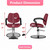 BestMassage Hydraulic Reclining Barber Chair Burgundy, Heavy Duty All Purpose Salon Chair with Adjustable Headrest Footrest and Hydraulic Pump
