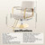 Marsyyds Barber Salon Chair for Hair Stylist, 440lbs Beauty Spa Hair Styling Salon Chair 360° Adjustable Multi-Function Shampoo Salon Armchair w/Footrest for Hair Salons & Spas (Beige+Gold)
