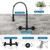 AIMADI Wall Mount Kitchen Faucet,Matte Black Kitchen Sink Faucet