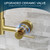 AIMADI Brushed Gold Kitchen Faucet,Wall Mount Faucet 8 Inch Center
