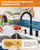 WOWOW 3 Hole Kitchen Faucet with Soap Dispenser and Separate Handle