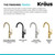 KRAUS Oletto Single Handle Kitchen Bar Faucet in Brushed Brass, KPF-2822BB