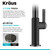 KRAUS Black Stainless Steel Pull Down Kitchen Faucet KPF-2820MBSFSB