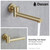 DASAN Tub Shower Faucets Sets Complete Bathtub Faucet Set Brushed Gold Bathtub Shower System with Tub Spout, Bathroom Tub and Shower Faucet Combo Trim Kit with Rough-in Valve, DA-SS03BG-R10W