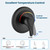 gotonovo Tub Shower Faucet Set with Valve 6 Mode Handheld Matte Black
