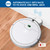 Robot Vacuum Cleaner, Upgraded Tangle-Free Suction Robotic Vacuum Cleaners for Pet Hair, 120 Mins Runtime, Self-Charging Robot Vacuums for Home Hard Floors (White)