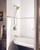 Moen Ronan Spot Resist Brushed Nickel Single-Handle Modern Tub and Shower Faucet with Square Handheld Rain Shower Spray Head Featuring Magnetix, Valve Included, 82022SRN