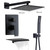 RTTWYYUU Matte Black Shower Faucet Set with Tub Spout 10 Inch