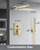Aolemi Shower System with Rain Head and Handheld,12-Inch,Brushed Gold