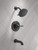 Delta Roe 14 Series 5-Setting Bathtub and Shower Faucet Set, Matte Black Shower Head and Handle Set, Valve Trim Kit, Matte Black T144985-BL (Valve Not Included)