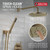 Delta Modern 14 Series Round Rain Shower System Faucet Set, Rainfall Brushed Gold Shower Head and Handle Set, Valve Trim Kit, 10 Inch, Champagne Bronze 342702-CZ