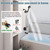 Aolemi Tub Shower Faucet Set Dual 8 Mode Head Valve Kit Matte Black