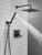 Delta Modern 14 Series Square Rain Shower System Faucet Set, Rainfall Matte Black Shower Head and Handle Set, Valve Trim Kit, 10 Inch, Matte Black 342701-BL