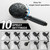 LIWEIKE Matte Black 3 Handle Tub Shower Faucet, 3 Knob Shower Tub Faucet Set with with 10 Setting with Magnetic Handheld Head Three Handle Tub and Shower Faucet Set