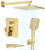 Gabrylly Shower Faucet Set with Tub Spout, 10" Shower Head，Brushed Gold