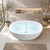WOODBRIDGE 55" Acrylic Freestanding Soaking Bathtub, White, B5903-C