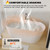 Zavdte 55" Freestanding Acrylic Bathtub, Gloss White Stand Alone Soaking Tub with Toe-tap Chrome Drain, Double-Wall Insulation, CUPC Certified, Easy Install & Spacious Design