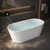 WOODBRIDGE 67" Acrylic Freestanding Soaking Bathtub, White, B6701-C