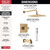 Delta Modern 14 Series Square Rain Bathtub and Shower Faucet Set, Rainfall Brushed Gold Shower Head and Handle Set, Valve Trim Kit, 10 Inch, Champagne Bronze T14468-CZ-PP (Valve Not Included)