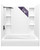 White Acrylic Tub Wall Surround D32 x W60 x H58 - Stacked Tiles Pattern