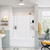 White Acrylic Tub Wall Surround D32 x W60 x H58 - Stacked Tiles Pattern