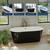 67" Acrylic Freestanding Bathtub, Deep Soaking SPA Tub with Non-Slip Base, Double-Walled Insulation, cUPC Certified Modern Stand Alone Bath Tub with Anti-Clog Chrome Drain & Overflow, Black