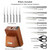 McCook Kitchen Knife Set 15PC Knife Block Set w Built-in Sharpener