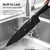 McCook Knife Set Black Kitchen Knife Block Set w Built-in Sharpener