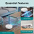 SereneLife Automatic Robot Vacuum Cleaner and Mop Combo, App Control, 3 Cleaning Modes, Smart Anti-Fall Sensors, Self-Charging, High Suction Ideal for Pet Hair, Carpet and Hard Floors, White