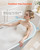 VEVOR Acrylic Freestanding Bathtub, 59 Inch Contemporary Soaking White Tub with Brushed Nickel Overflow and Drain, Elegant Oval Shape Stand Alone Soaker Tub for Modern Bathroom or Remodel Projects