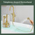 Free Standing Tub Faucet, Wintap Classic Freestanding Bathtub Faucet with Sprayer Brass Elegant Floor Mount Bath Faucets High Flow Roman Tub Filler, Brushed Gold （WT-3311BG）
