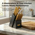 McCook® Knife Sets, Golden Titanium Stainless Steel Kitchen Knife Block Sets with Built-in Sharpener, 15 Piece Knives, Restaurant Grade Sharp, Elegant Gold & Stylish Wooden Block for Modern Culinary