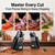 McCook Knife Set Sharp Kitchen Knife Block Set w Built-in Sharpener