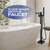 ALGRTS Waterfall Free Standing Tub Faucet, Floor Mount Bathroom Tub Filler Freestanding Bathtub Shower Faucets with Handheld Sprayer, Matte Black