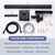 ALGRTS Waterfall Free Standing Tub Faucet, Floor Mount Bathroom Tub Filler Freestanding Bathtub Shower Faucets with Handheld Sprayer, Matte Black