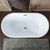 WOODBRIDGE 59" L x 29-1/2" W Freestanding Contemporary Soaking Bathtub with Chrome Drain & Overflow, White, B2514 C