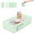 Baby Bathtub, Converts Shower to Tub, Foldable Toddler Tub with Cat Pattern Bath Rinse Cup, No Assembly Easy to Clean, Portable Collapsible Bath Tub for 6M-5Y, Ideal Gift for Baby Registry Search