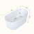 59" Acrylic Freestanding Bathtub, Modern Soaking Tub with Matte Drain and Overflow, Ergonomic Deep Design, Double-Walled Insulation, CUPC Certified, Easy Clean, Slip-Resistant, Gloss White