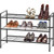Simple Houseware 3-Tier Stackable Wired Grid Shoe Rack, Black