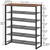 HOOBRO Shoe Rack, 6-Tier Shoe Organizer, for 18-24 Pairs of Shoes, Large Capacity Shoe Storage Shelf, Durable and Stable, for Entryway, Closet, Hallway, Dorm Room, Industrial, Rustic Brown BF67XJ01G1