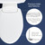 Brondell Bidet Toilet Seat, Non-Electric Swash Ecoseat, Fits Elongated Toilets, White - Dual Temperature, Dual Nozzle System - Bidet with Easy Installation