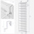Whitmor 36 Pair Over The Door Shoe Organizer, 12 Tier Hanging Shoe Organizer, Heavy Duty Metal & Mesh Shoe Holder, Hanging Shoe Rack for Closet Organizer & Storage, 74" H x 21.7" W x 7.5" D, White1