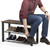 Simple Houseware Wooden Top Shoe Rack Bench for Entryway, Rustic Brown