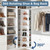 Ulifemate 7 Tier Rotating Shoe Rack Tower, Spinning Shoe Storage, Shoe Purse Hat Organizer for Entryway, Closet, Cabinet, White