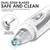 Ear and Nose Hair Trimmer Clipper - 2026 Professional Painless Eyebrow & Facial Hair Trimmer for Men Women,Battery-Operated Trimmer with IPX7 Waterproof,Dual Edge Blades for Easy Cleansing White