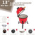 13In Round Ceramic Barbecue Charcoal Grill Red/Black Beautiful Stylish&Easy to Use[US-Depot]