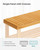 SONGMICS Shoe Rack Bench, 3-Tier Bamboo Shoe Storage Organizer, Entryway Bench, Holds Up to 286 lb, 11.3 x 27.6 x 17.8 Inches, for Entryway Bathroom Bedroom, Natural ULBS04N