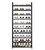 STO STO 10-Tier Shoe Rack with Sturdy Mesh Shelves, Tall Metal Shoe Organizer for Entryway, Closet, Garage, Front Door, Holds 30 Pairs, Free Standing Large Shoe Storage Shelf, Adjustable Feet, Black